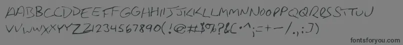 RancourtSmallCaps Font – Black Fonts on Gray Background