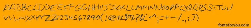 RancourtSmallCaps Font – Black Fonts on Orange Background