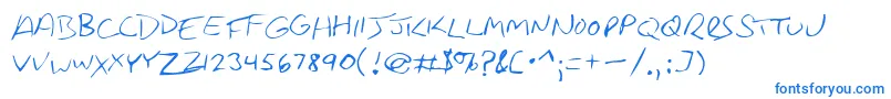 RancourtSmallCaps Font – Blue Fonts on White Background