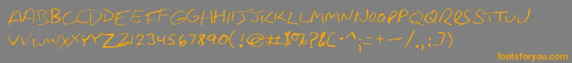 RancourtSmallCaps Font – Orange Fonts on Gray Background