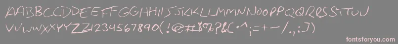 RancourtSmallCaps-Schriftart – Rosa Schriften auf grauem Hintergrund