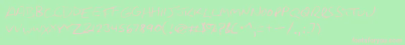 RancourtSmallCaps Font – Pink Fonts on Green Background