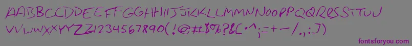 Шрифт RancourtSmallCaps – фиолетовые шрифты на сером фоне