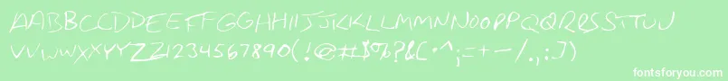 RancourtSmallCaps Font – White Fonts on Green Background