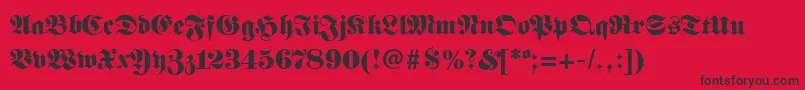 FanfarbRegular Font – Black Fonts on Red Background
