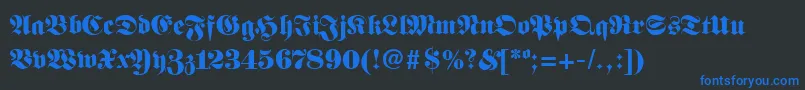 FanfarbRegular Font – Blue Fonts on Black Background