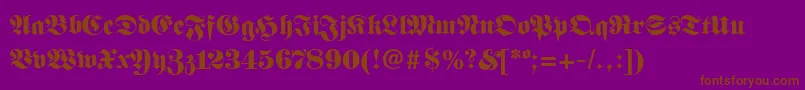 FanfarbRegular Font – Brown Fonts on Purple Background