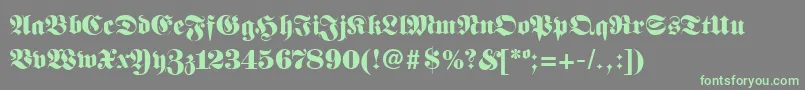 FanfarbRegular Font – Green Fonts on Gray Background