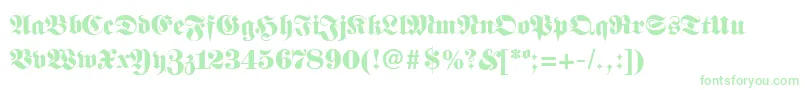 FanfarbRegular Font – Green Fonts on White Background