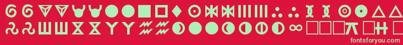 RRegular Font – Green Fonts on Red Background