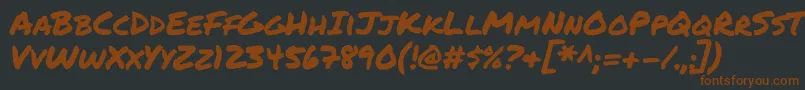 Permanentmarker Font – Brown Fonts on Black Background