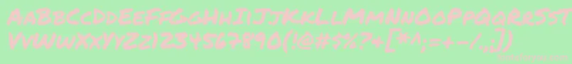 Permanentmarker Font – Pink Fonts on Green Background