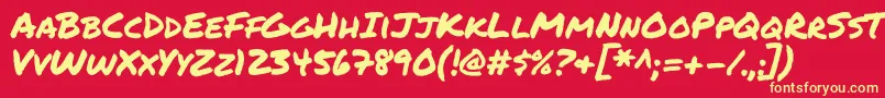 Permanentmarker Font – Yellow Fonts on Red Background