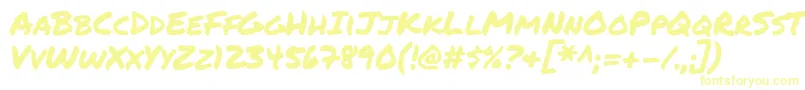 Permanentmarker Font – Yellow Fonts on White Background