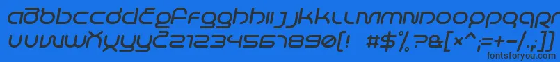 Шрифт LifeInSpaceItalic – чёрные шрифты на синем фоне