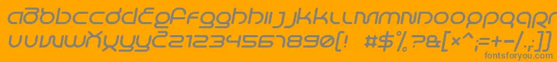 LifeInSpaceItalic Font – Gray Fonts on Orange Background