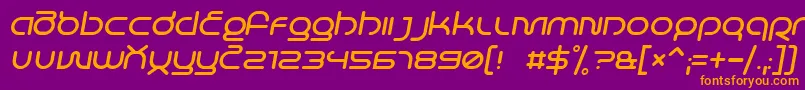 fuente LifeInSpaceItalic – Fuentes Naranjas Sobre Fondo Morado