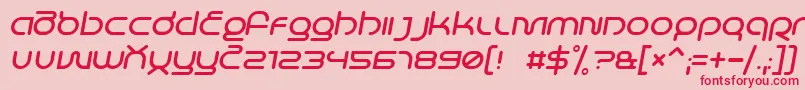 Weitere Informationen zur LifeInSpaceItalic-Schriftart LifeInSpaceItalic-Schriftart – Rote Schriften auf rosa Hintergrund