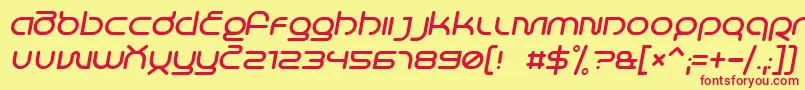 fuente LifeInSpaceItalic – Fuentes Rojas Sobre Fondo Amarillo