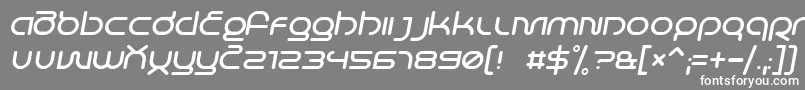 フォントLifeInSpaceItalic – 灰色の背景に白い文字