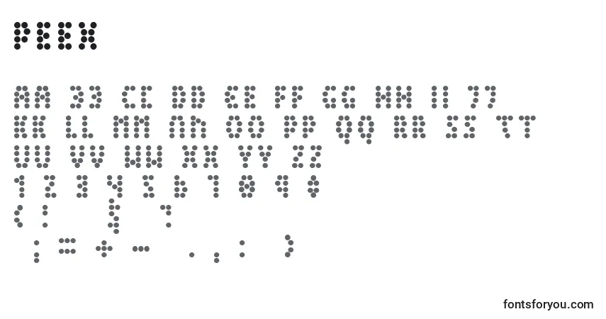 Шрифт Peex – алфавит, цифры, специальные символы