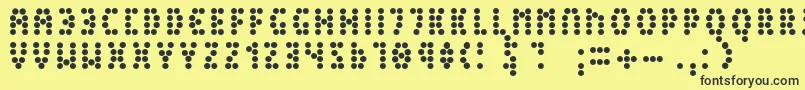 Peex Font – Black Fonts on Yellow Background