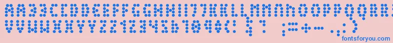 Peex Font – Blue Fonts on Pink Background