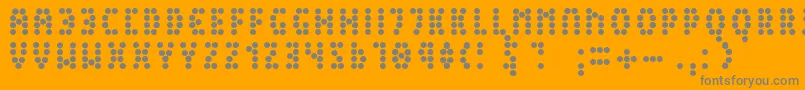 Peex Font – Gray Fonts on Orange Background