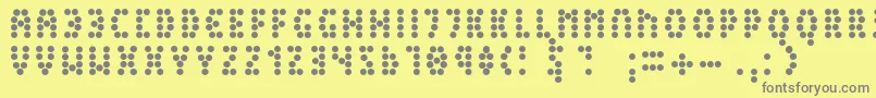 Peex Font – Gray Fonts on Yellow Background