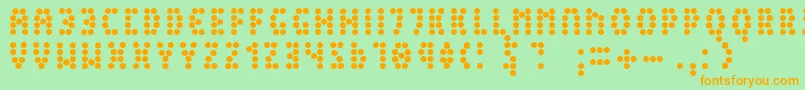 Peex Font – Orange Fonts on Green Background