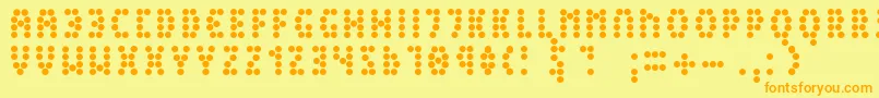 Peex Font – Orange Fonts on Yellow Background