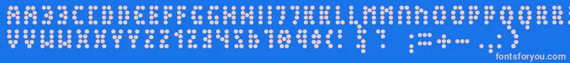 Peex Font – Pink Fonts on Blue Background