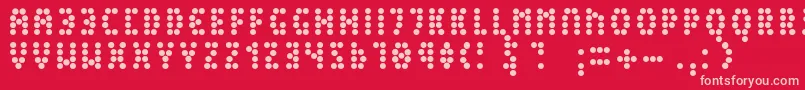 Peex Font – Pink Fonts on Red Background