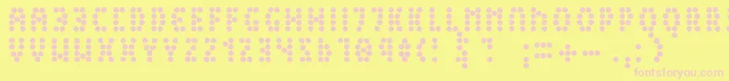 Peex Font – Pink Fonts on Yellow Background