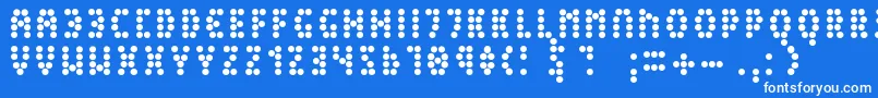 Peex Font – White Fonts on Blue Background