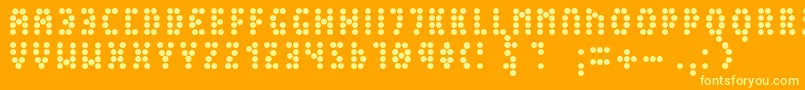 Peex Font – Yellow Fonts on Orange Background