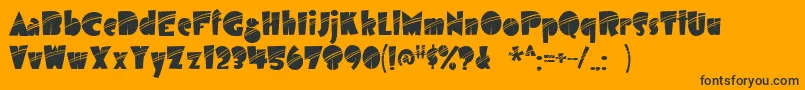 Airmolestripe-Schriftart – Schwarze Schriften auf orangefarbenem Hintergrund