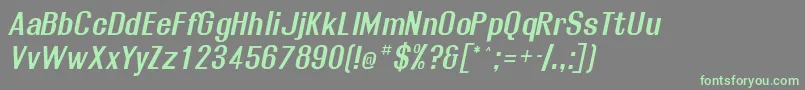 RolloutSemiboldOblique Font – Green Fonts on Gray Background