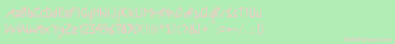 Inkabod Font – Pink Fonts on Green Background