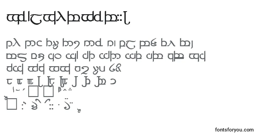 Fuente TengwarVer.4 - alfabeto, números, caracteres especiales