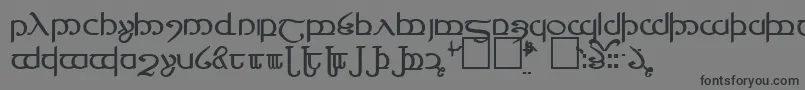 フォントTengwarVer.4 – 黒い文字の灰色の背景