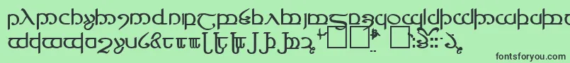 フォントTengwarVer.4 – 緑の背景に黒い文字