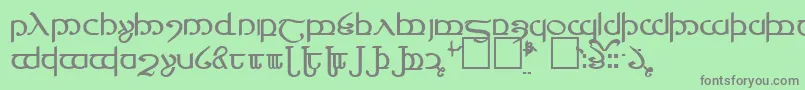 TengwarVer.4 Font – Gray Fonts on Green Background