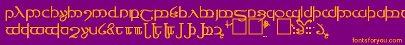 TengwarVer.4 Font – Orange Fonts on Purple Background