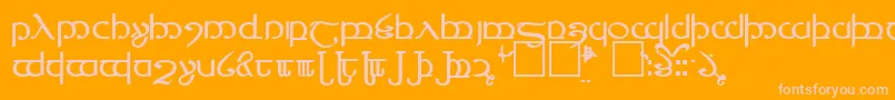 フォントTengwarVer.4 – オレンジの背景にピンクのフォント