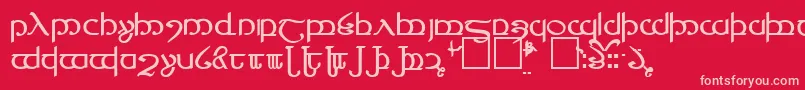 TengwarVer.4 Font – Pink Fonts on Red Background