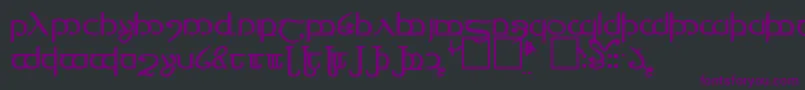 Czcionka TengwarVer.4 – fioletowe czcionki na czarnym tle
