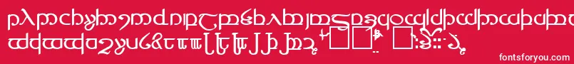 TengwarVer.4 Font – White Fonts on Red Background