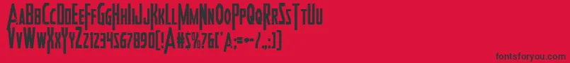 Heroesassemblecond2 Font – Black Fonts on Red Background