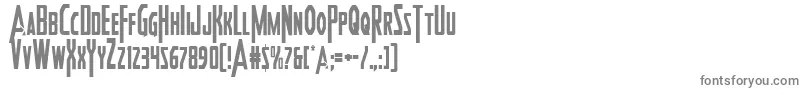 フォントHeroesassemblecond2 – 白い背景に灰色の文字
